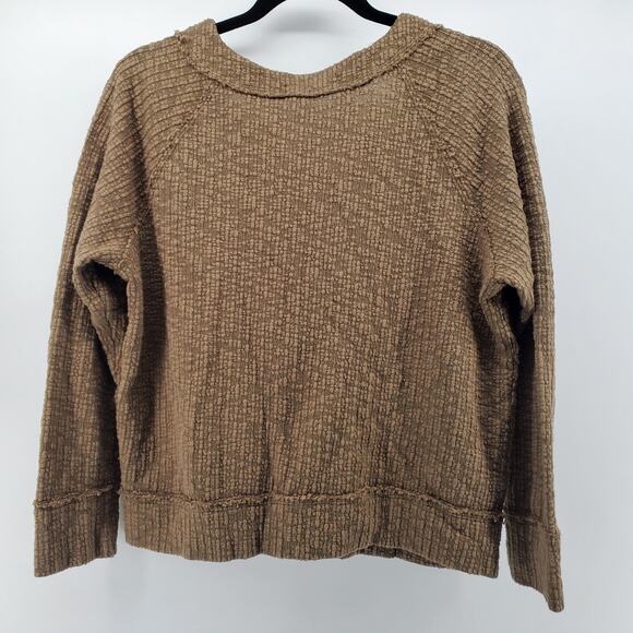 Two by Vince Camuto Women's Olive Green Thick Cotton Tweed Button Down Cardi |M - Picture 6 of 9